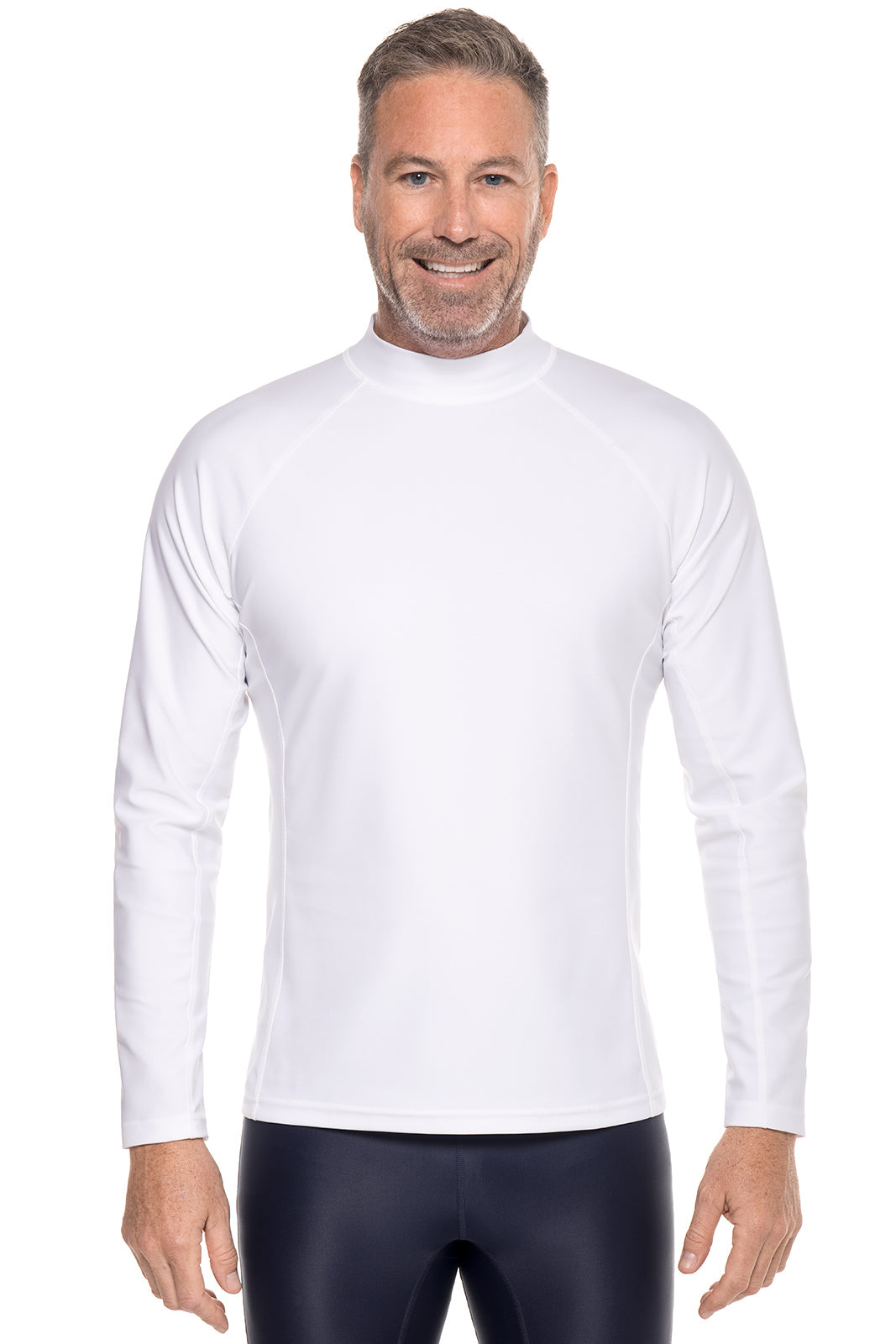 Men's Surf Long Sleeve Rash Guard | White UPF 50+