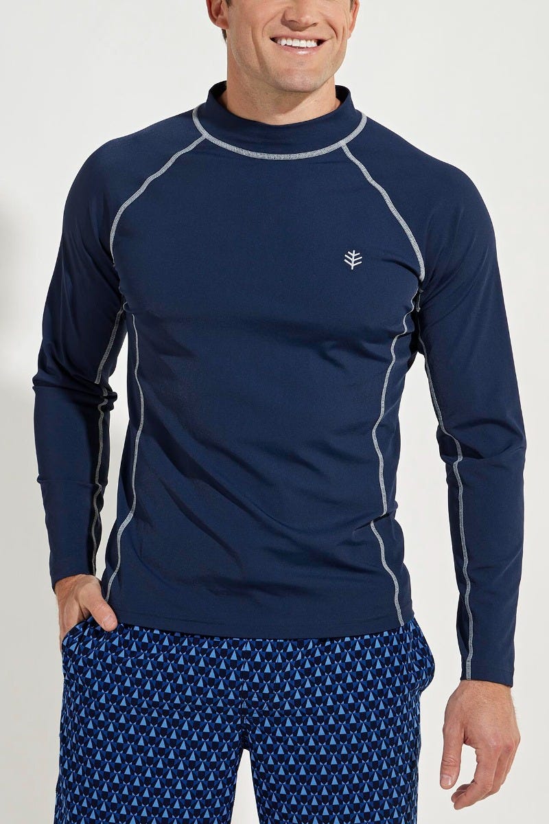 Navy Rashguard Men’s Rash Guards | Performance UPF 50+ Swim Shirts