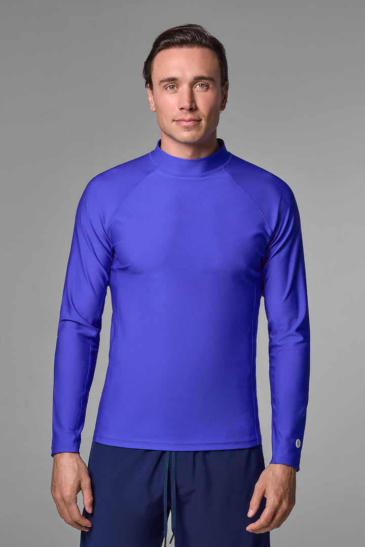 Men's Tulum Long Sleeve Surf Rash Guard | Baja Blue UPF 50+