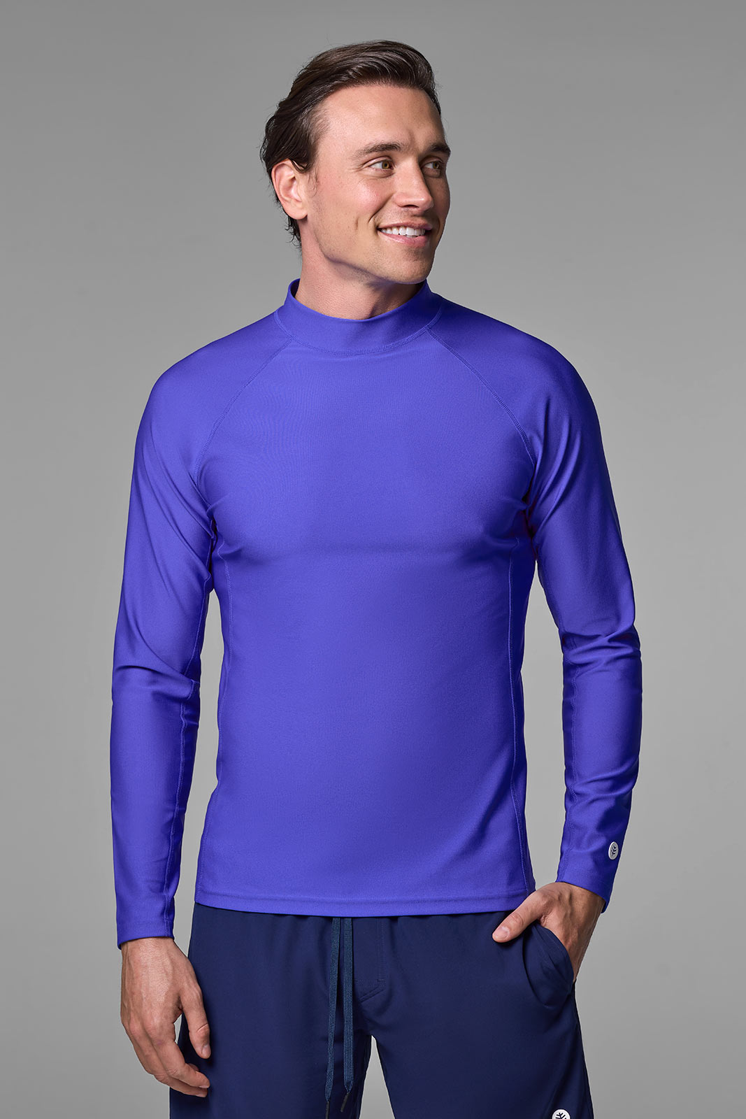 Men's Tulum Long Sleeve Surf Rash Guard | Baja Blue UPF 50+