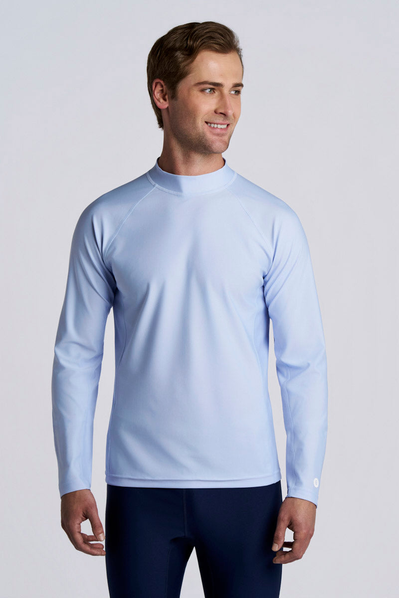 Men's Tulum Long Sleeve Surf Rash Guard | Coolibar Blue