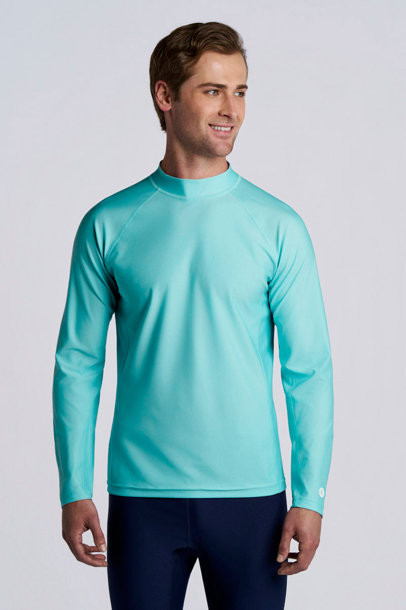 Men's Tulum Long Sleeve Surf Rash Guard | Coolibar Blue