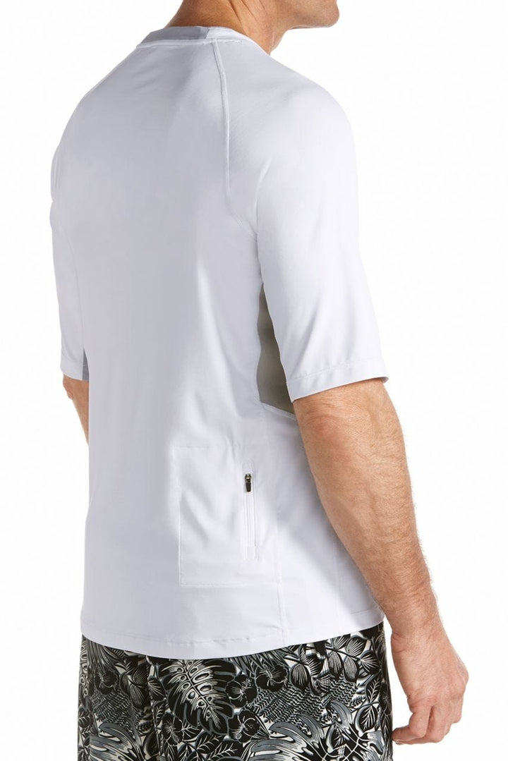 Men's Short Sleeve Rash Guard | White UPF 50+