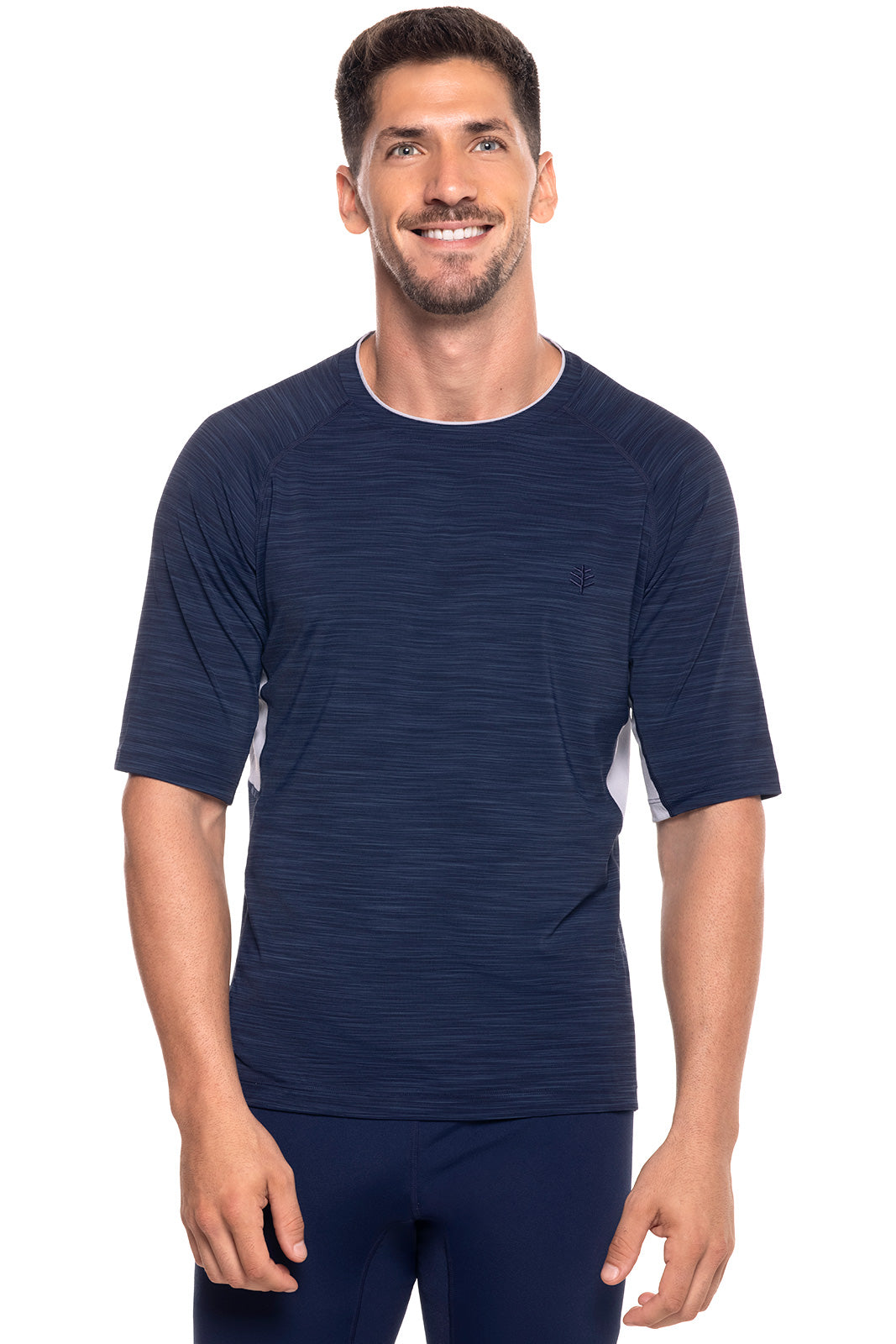 Navy Rashguard Men's Ultimate Short Sleeve Rash Guard | Navy Line UPF 50+