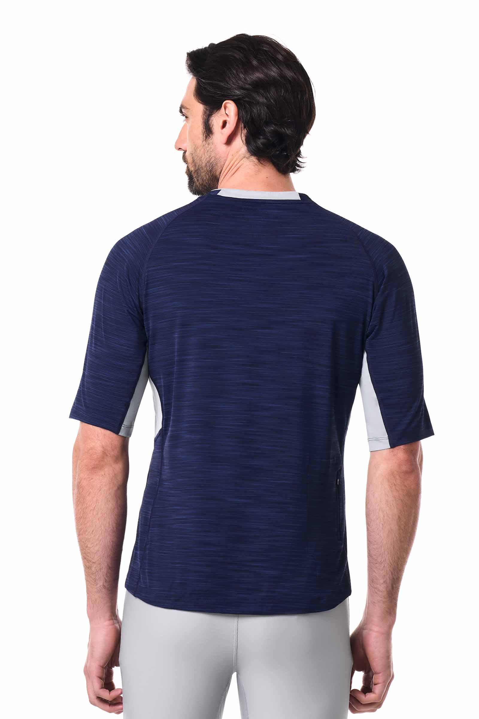 Navy Rashguard Men's Ultimate Short Sleeve Rash Guard | Navy Line UPF 50+