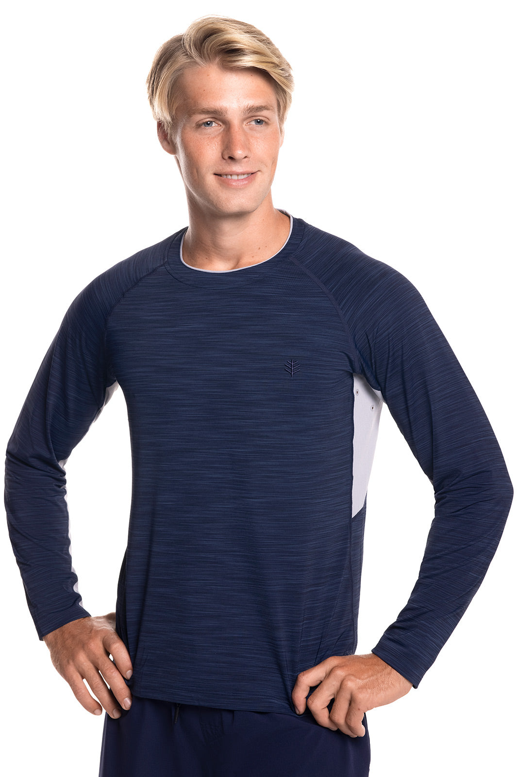 Men's Ultimate Long Sleeve Rash Guard | Navy Line UPF 50+