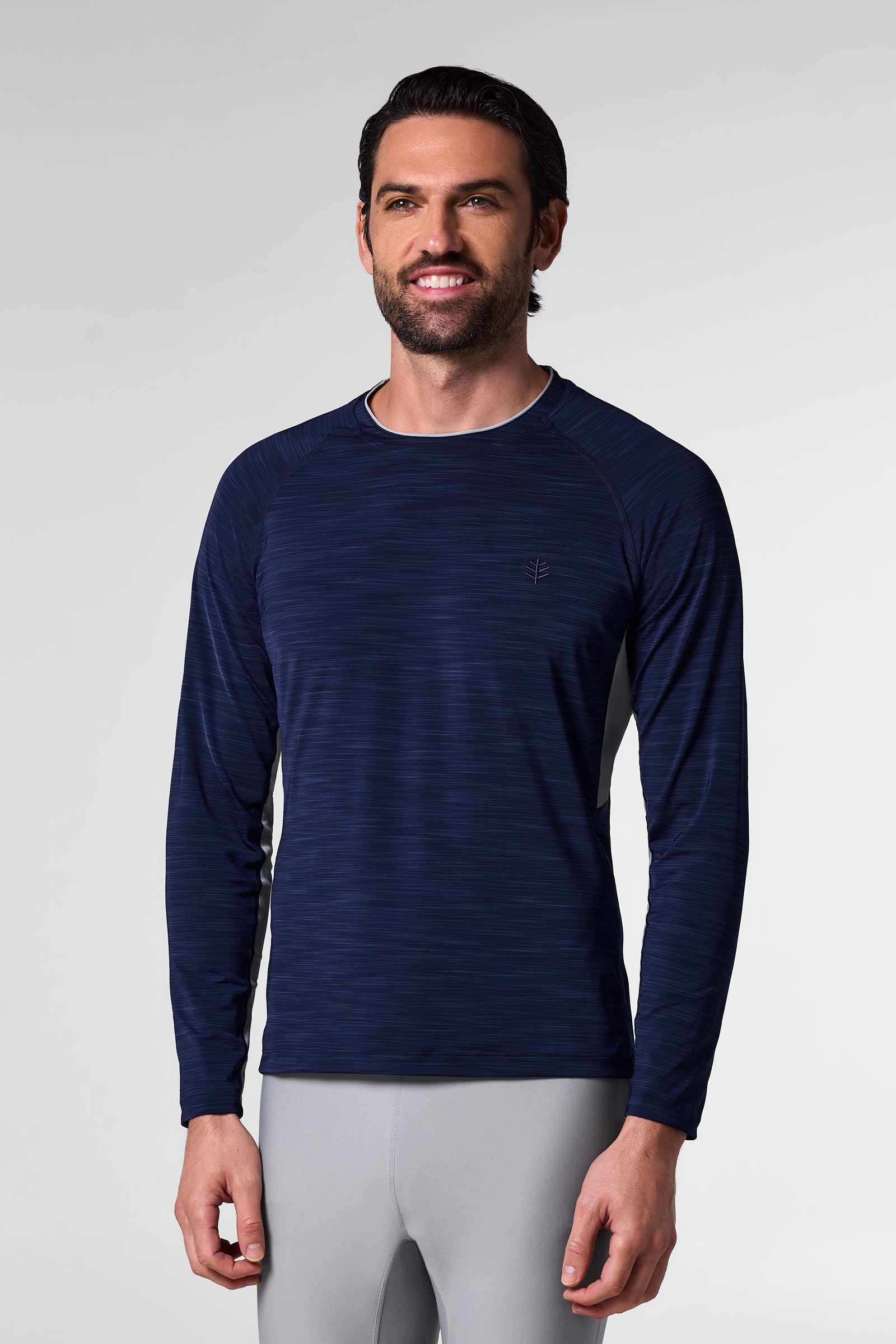 Men's Ultimate Long Sleeve Rash Guard | Navy Line UPF 50+