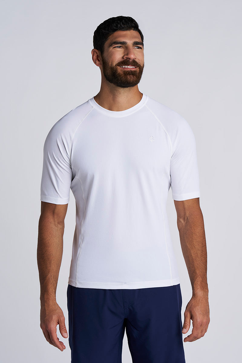 Chemise De Surf Volcom Stone Manches Longues Rash Guard - Gris/blanc, Taille L, Homme