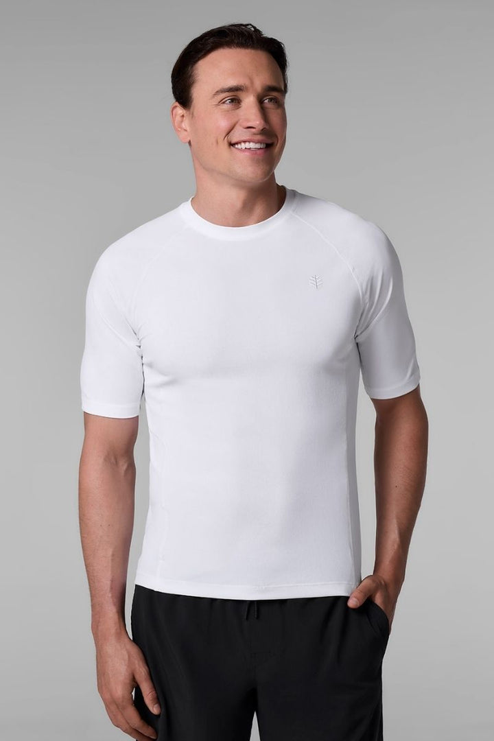 Men's Short Sleeve Swim Shirt | White