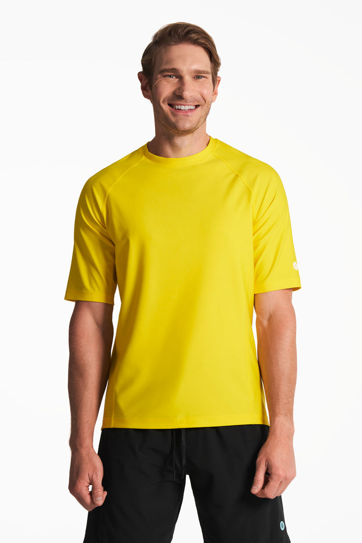 Men's Short Sleeve Swim Shirt | Bold Yellow