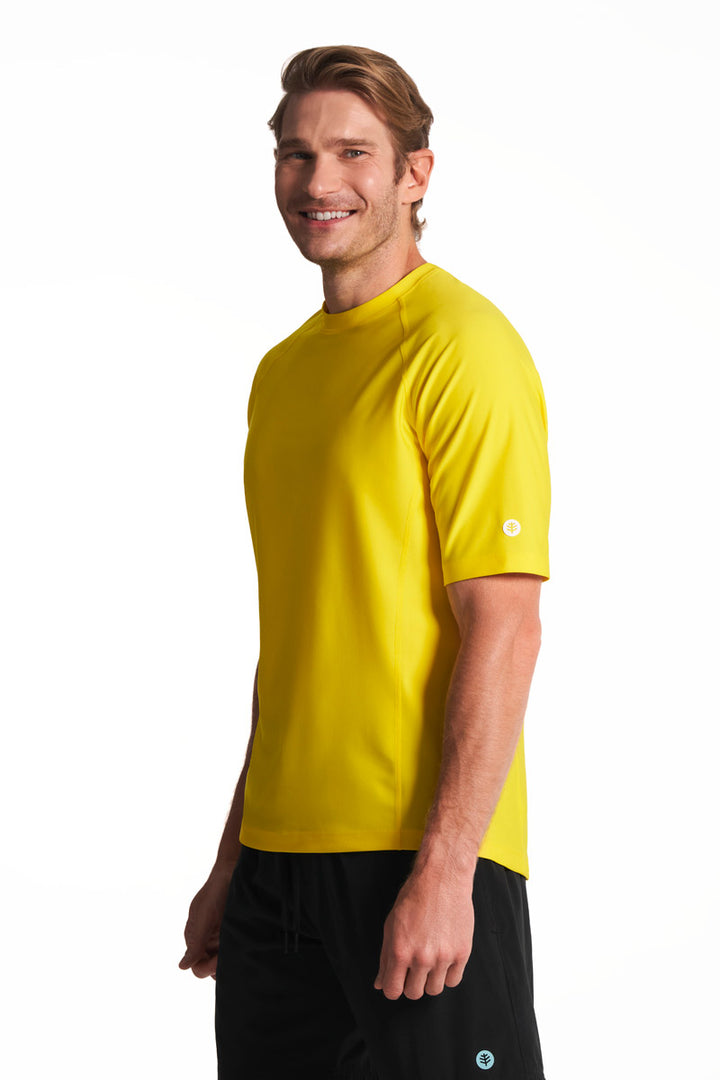Men's Short Sleeve Swim Shirt | Bold Yellow