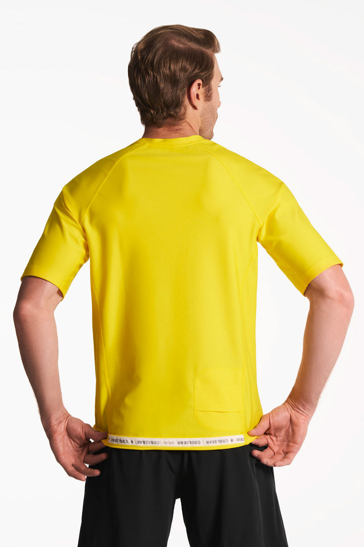 Men's Short Sleeve Swim Shirt | Bold Yellow