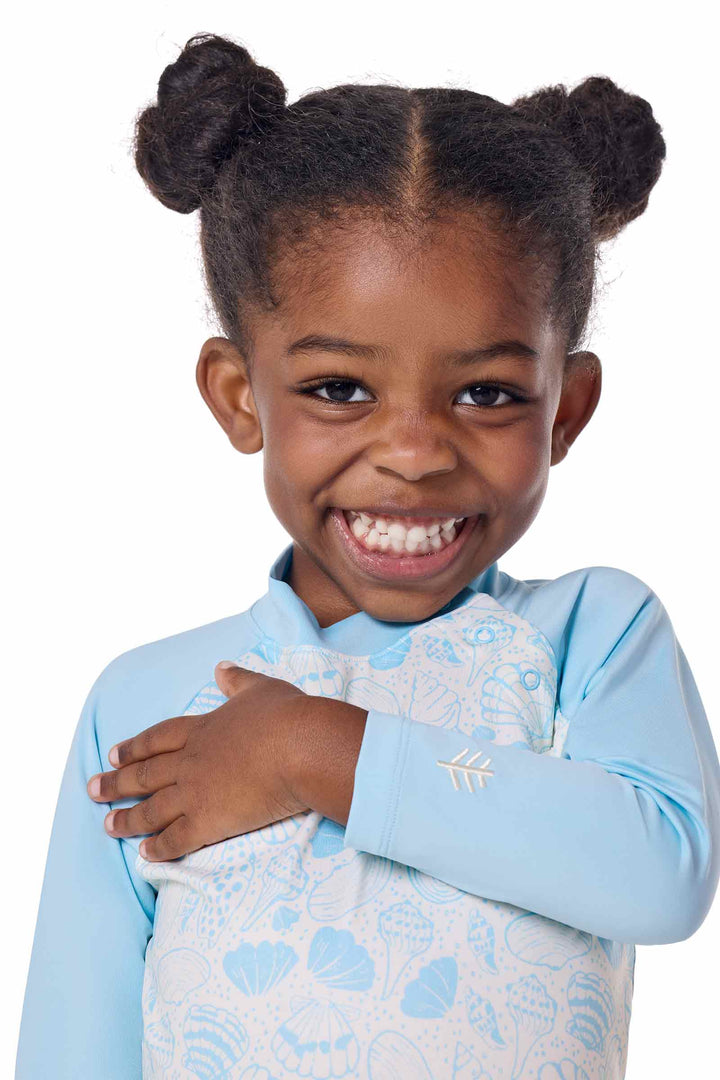 Baby Beach One-Piece Swimsuit | Arctic Blue Shell Dream