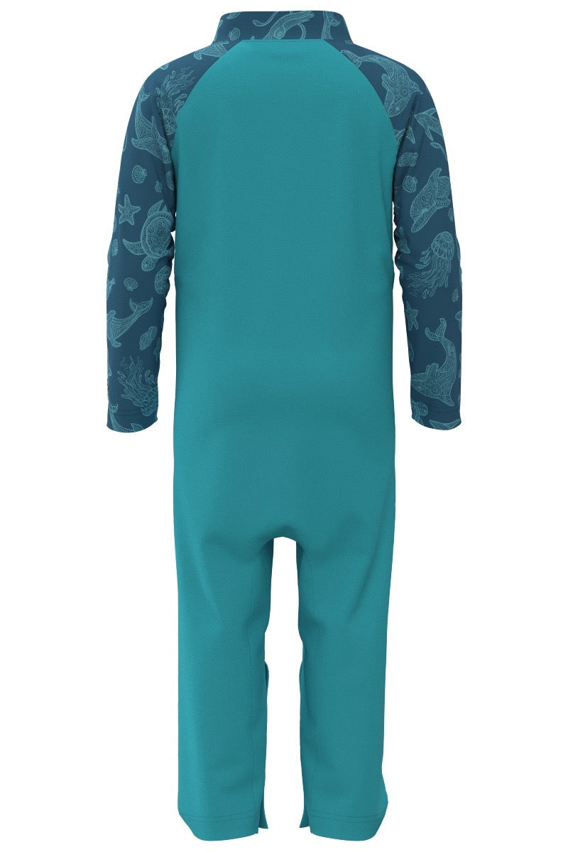 Color_Blue Curacao Swimming Turtle