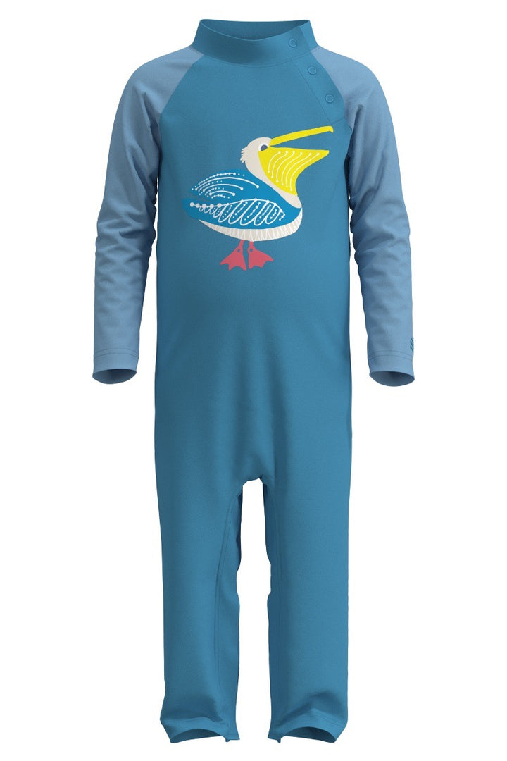 Baby Beach One-Piece Swimsuit | Malibu Blue Happy Pelican