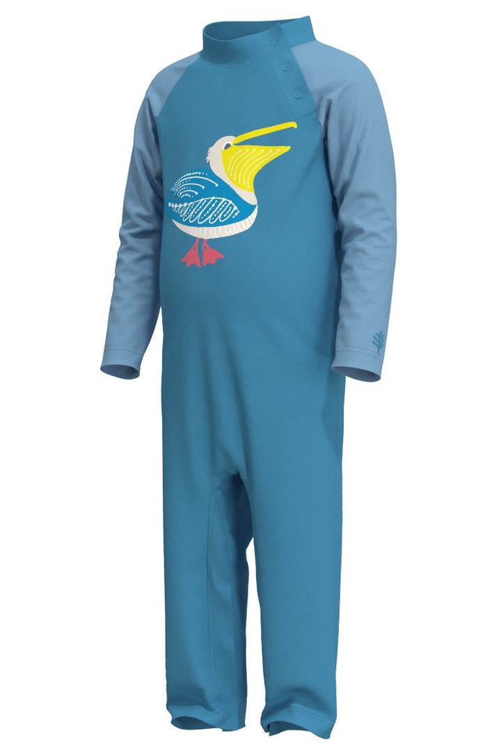 Baby Beach One-Piece Swimsuit | Malibu Blue Happy Pelican