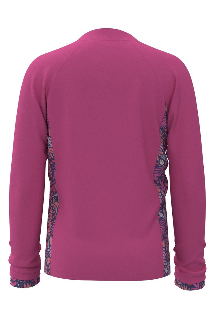 Kids's Zippy Rash Guard | Tulip Pink Blooming Forest