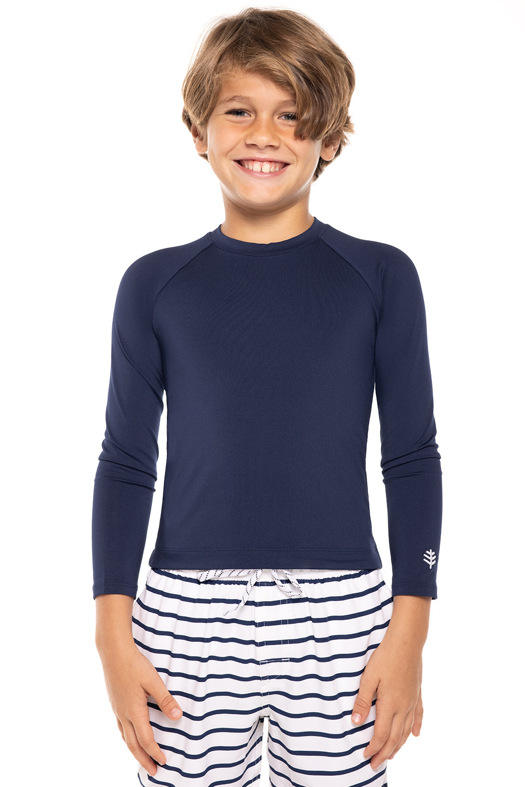 Kids' Surf Long Sleeve Swim Shirt Navy - Main Image