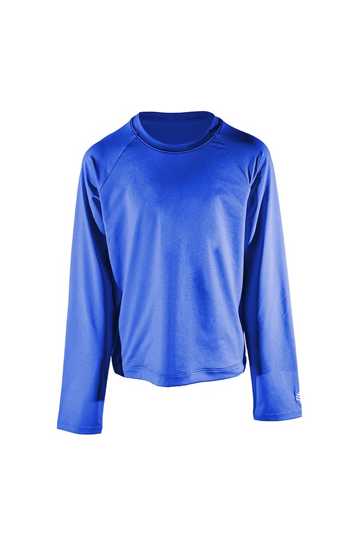 Coolibar Kid's Sandshark Long Sleeve Surf Shirt UPF 50+ Baja Blue / XS