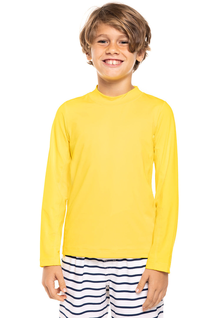 Kids' Surf Long Sleeve Swim Shirt Bold Yellow UPF 50+