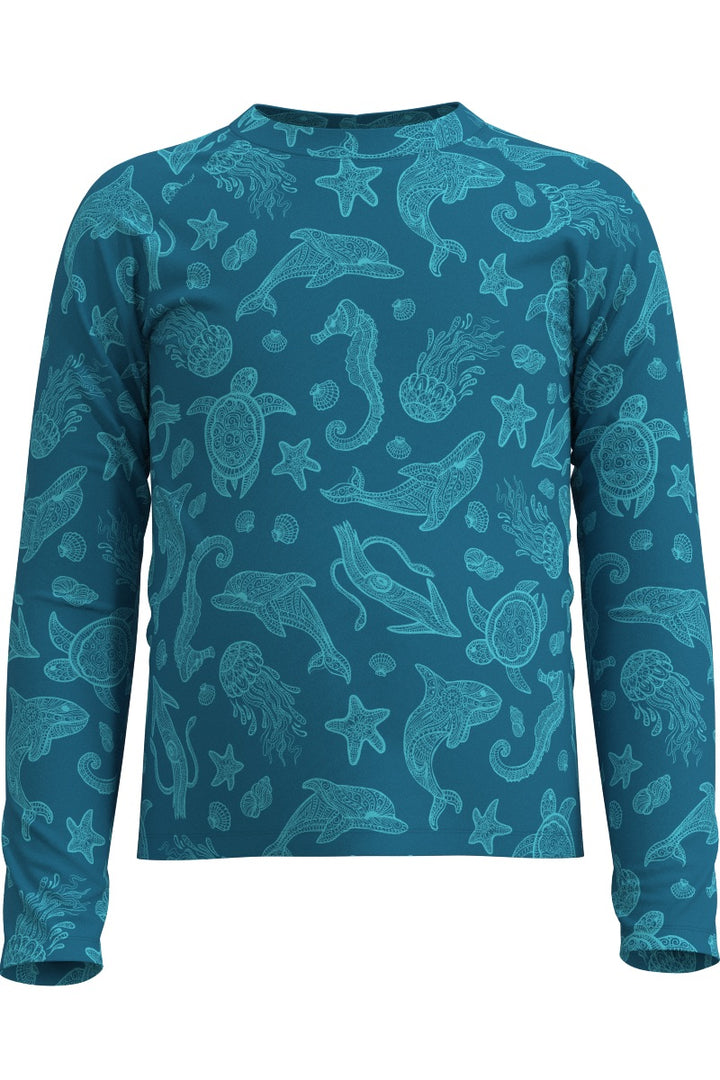 KId's Sandshark Long Sleeve Surf Shirt | Bluejay Ocean Animals