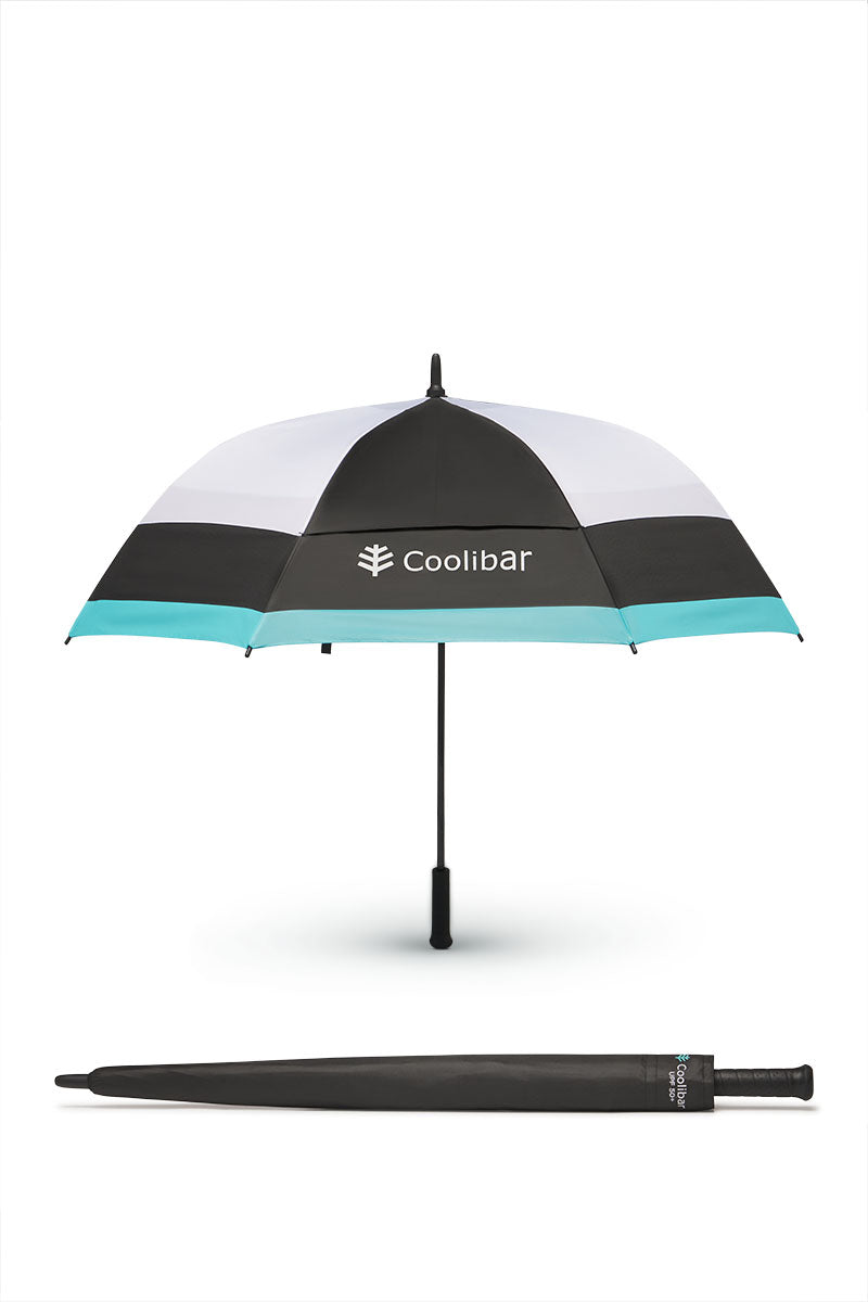 62 Inch Tournament Golf Umbrella | Black/White Colorblock UPF 50+