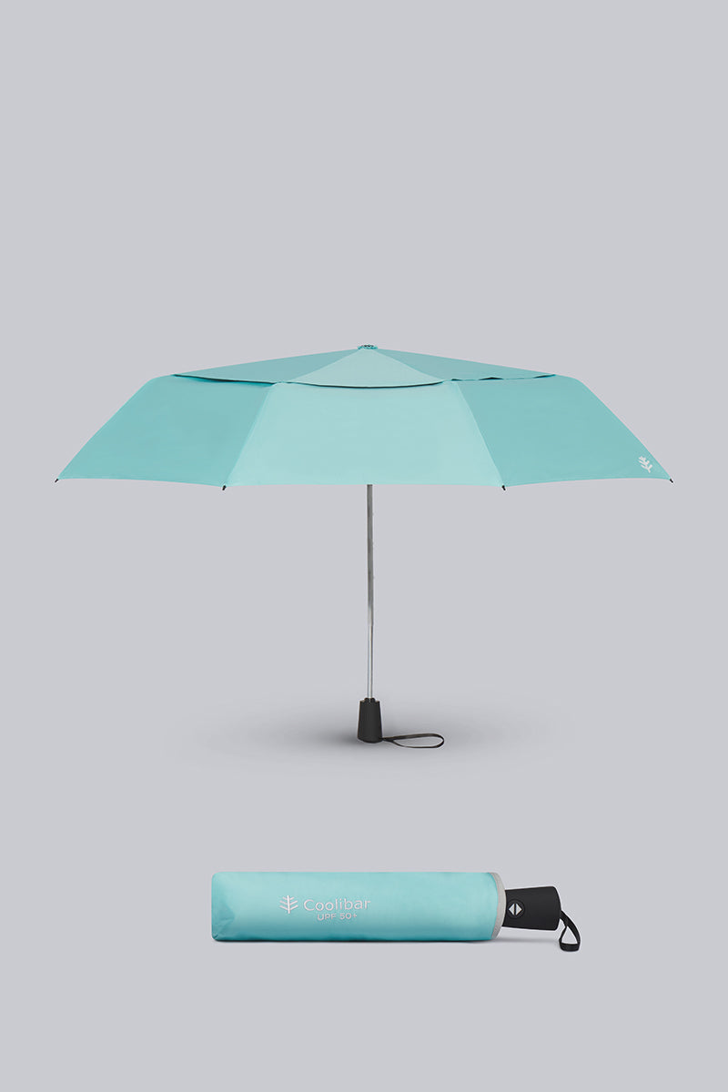 42 Inch Sodalis Travel Umbrella | Silver UPF 50+