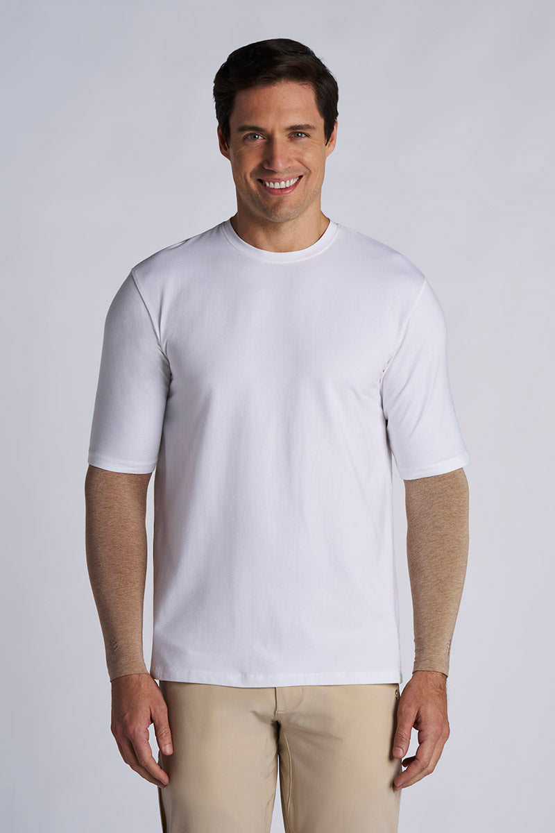 Men's Navagio Arm Sleeves | Grey Heather UPF 50+