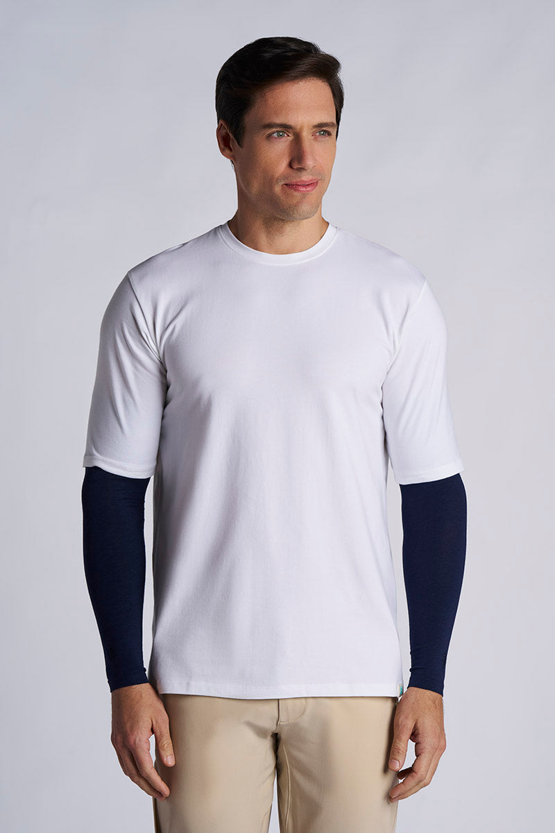 Men's Navagio Arm Sleeves | Grey Heather UPF 50+
