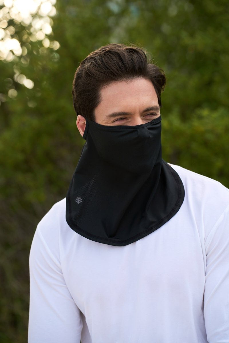 Russeluno MASK HIGHNECK マスクロゴ ロングスリーブ 6 Crestone UV Face Mask | Black UPF 50+