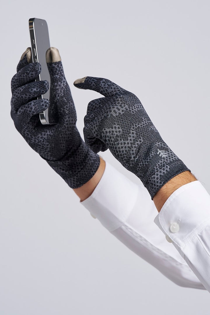 Full Finger UV Sun Gloves | Charcoal Coolibar Camo