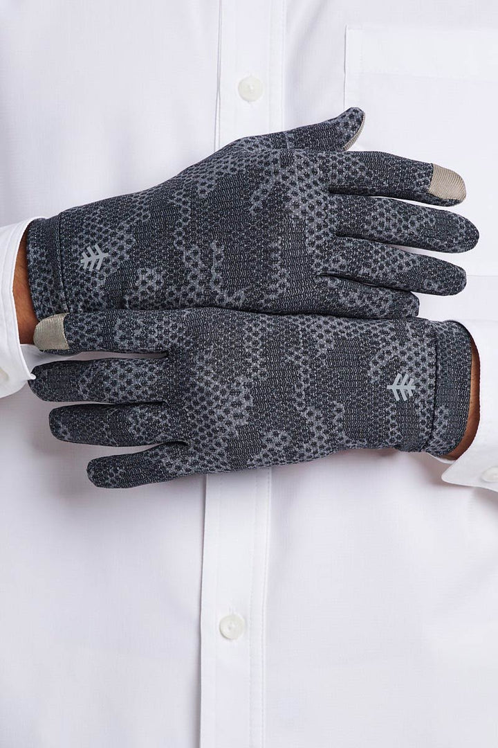 Full Finger UV Sun Gloves | Charcoal Coolibar Camo