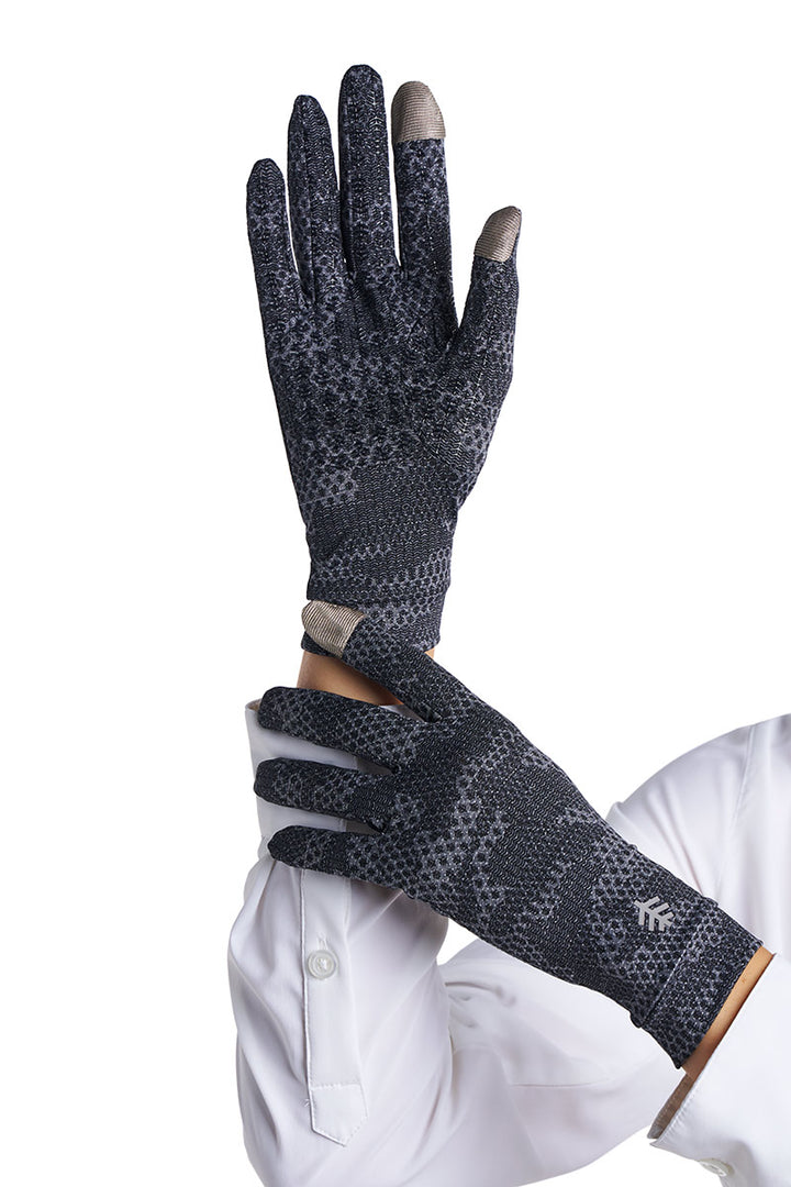 Full Finger UV Sun Gloves | Charcoal Coolibar Camo