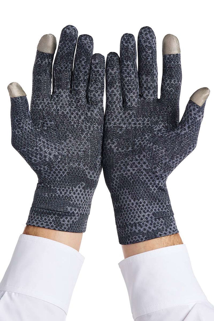 Full Finger UV Sun Gloves | Charcoal Coolibar Camo