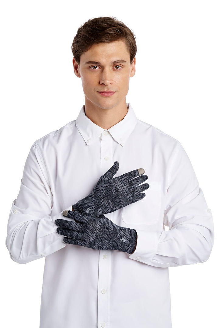 Full Finger UV Sun Gloves | Charcoal Coolibar Camo