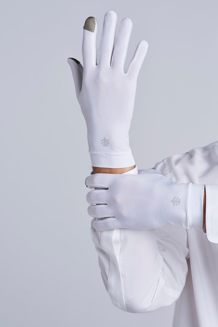 Full Finger UV Sun Gloves | White