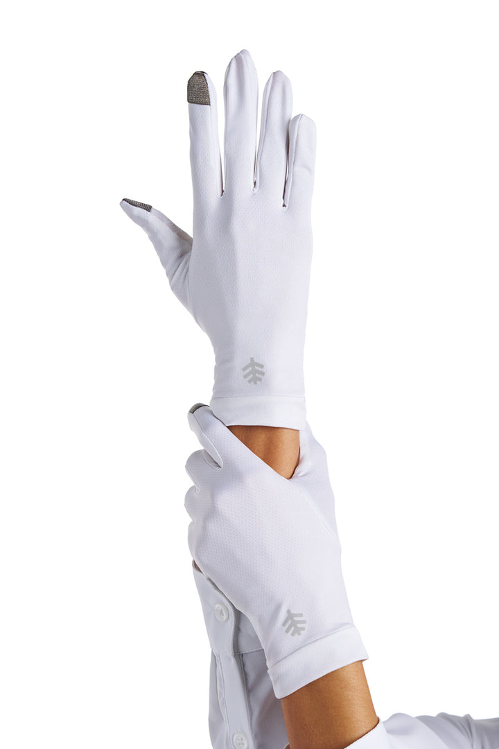 Full Finger UV Sun Gloves | White