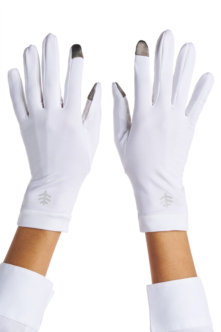 Full Finger UV Sun Gloves | White