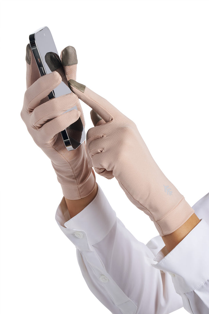 Full Finger UV Sun Gloves  | Beige