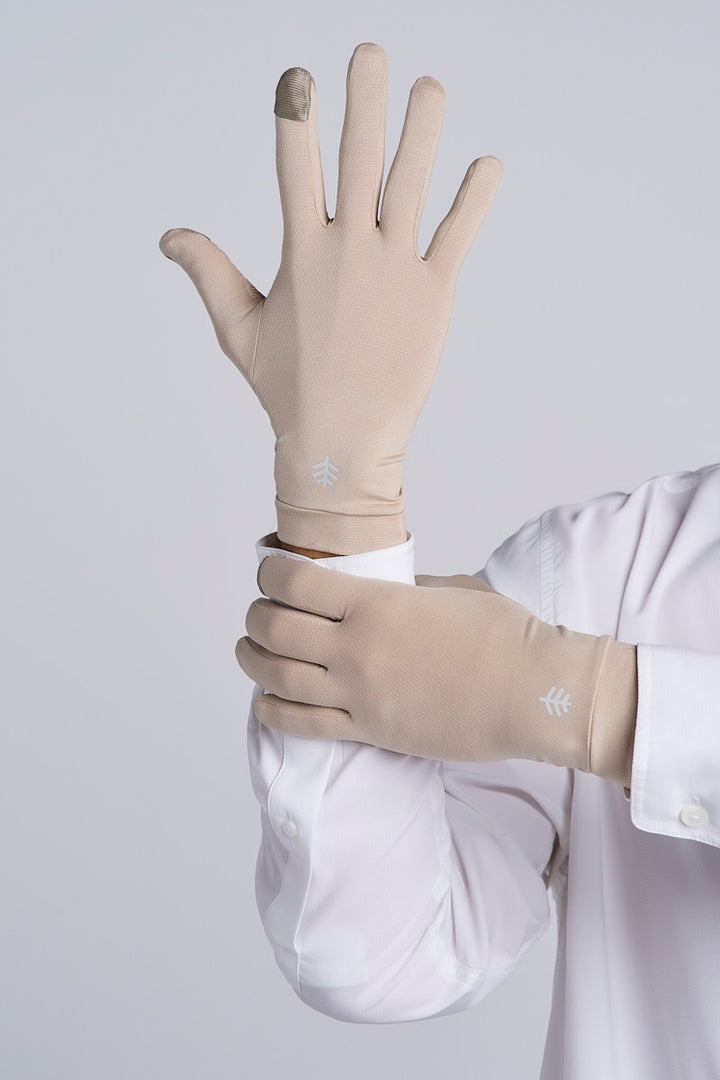 Full Finger UV Sun Gloves | Pale Khaki