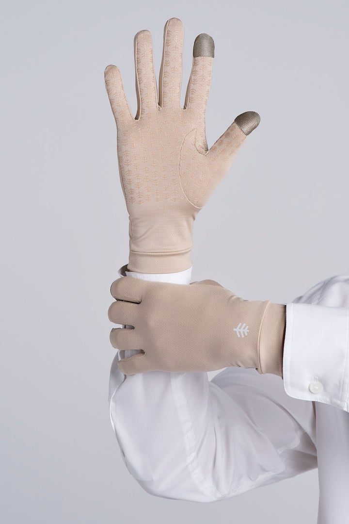 Full Finger UV Sun Gloves | Pale Khaki