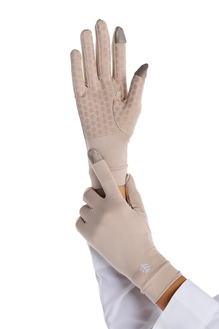 Full Finger UV Sun Gloves | Pale Khaki