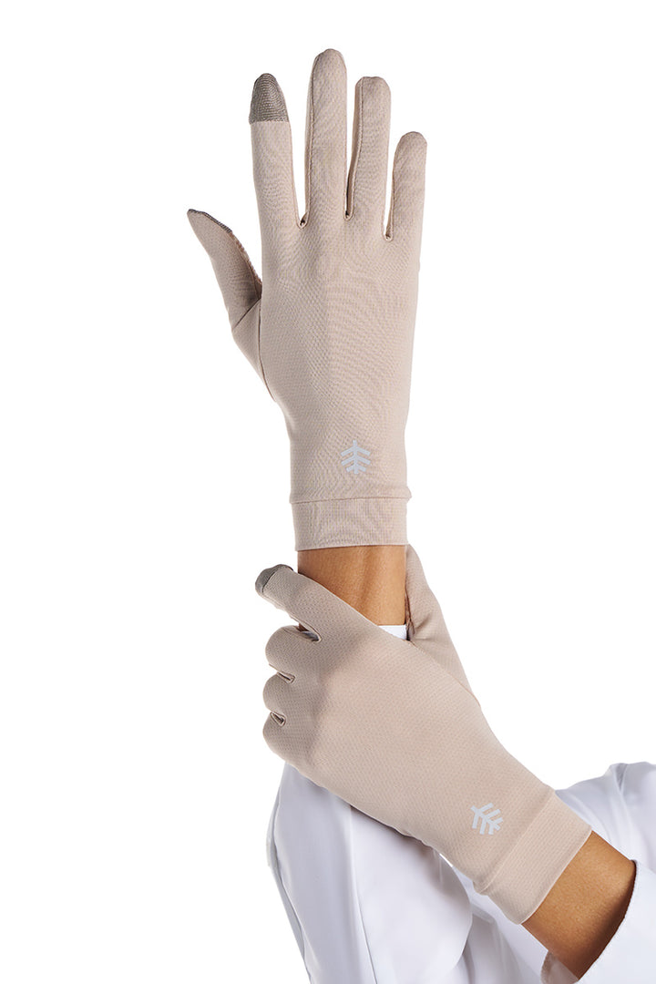 Full Finger UV Sun Gloves | Pale Khaki