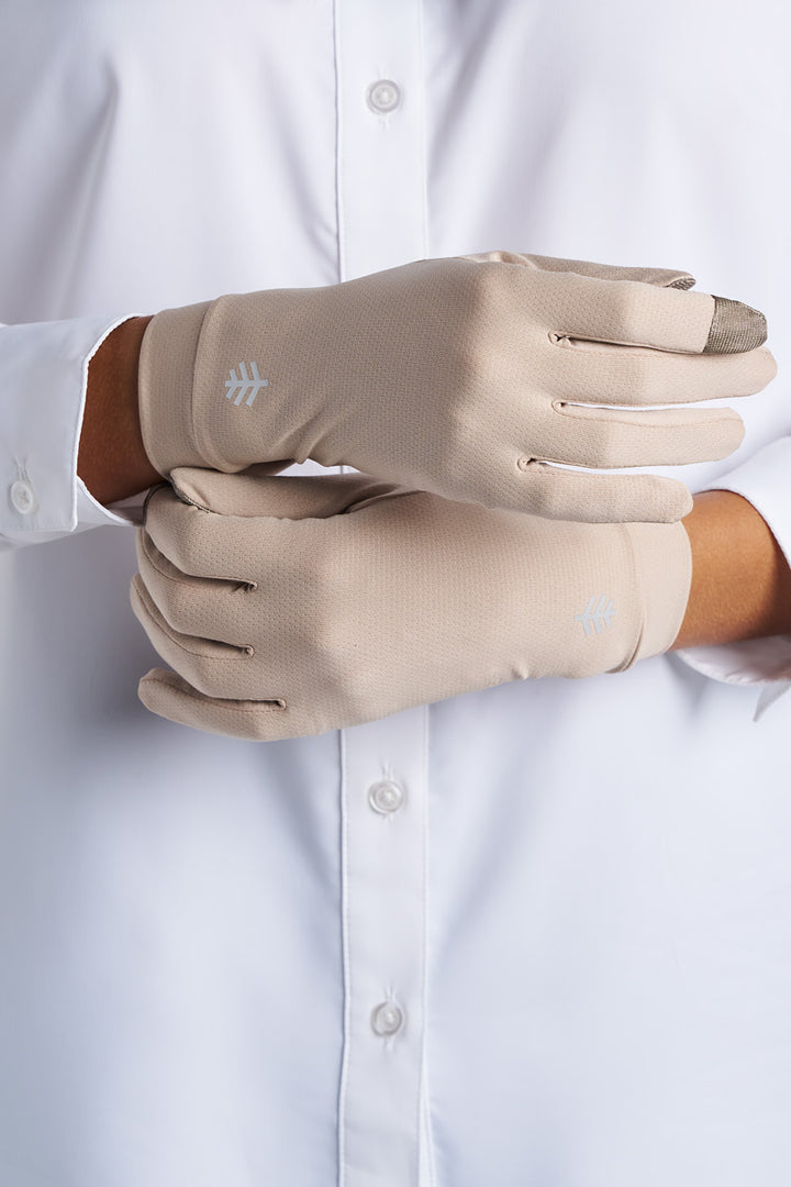 Full Finger UV Sun Gloves | Pale Khaki