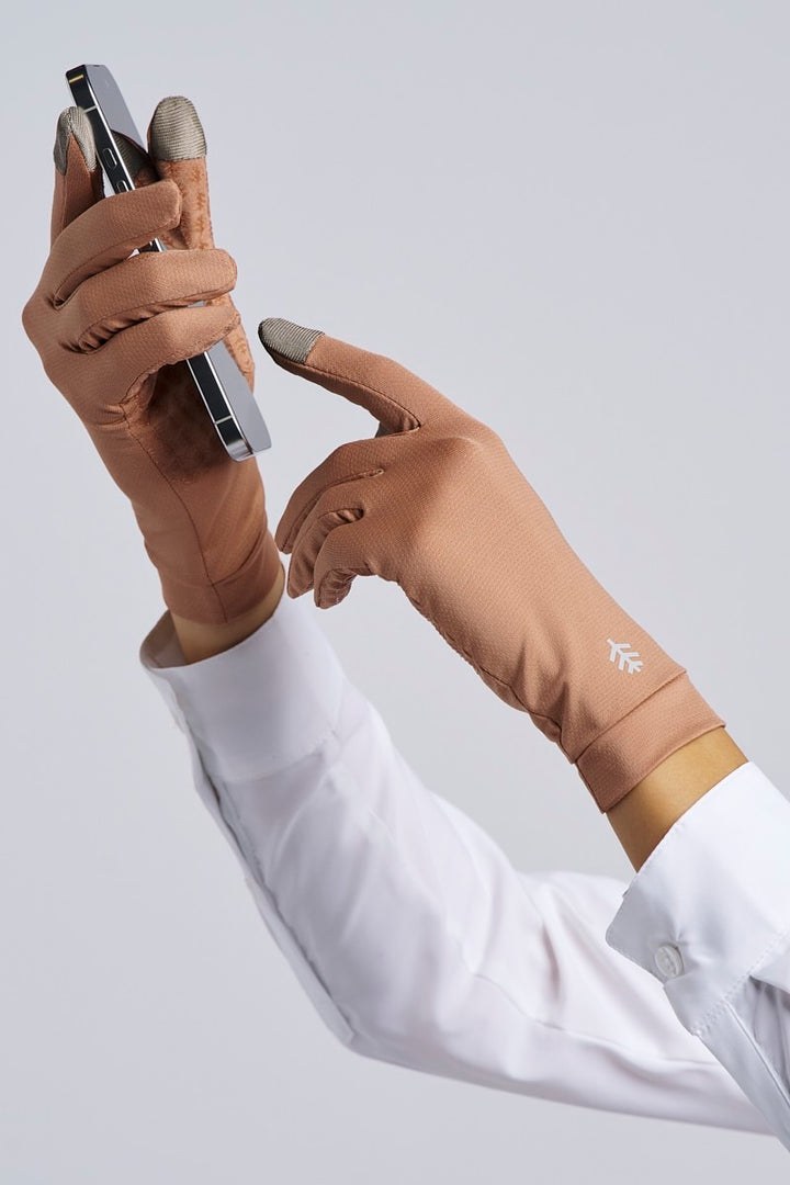 Full Finger UV Sun Gloves  | Antique Tea