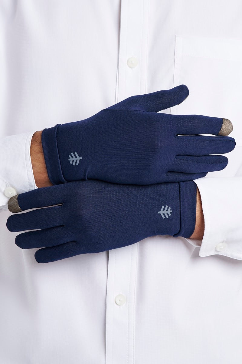 Unisex Gannett Full Finger Gloves | Light Blue UPF 50+