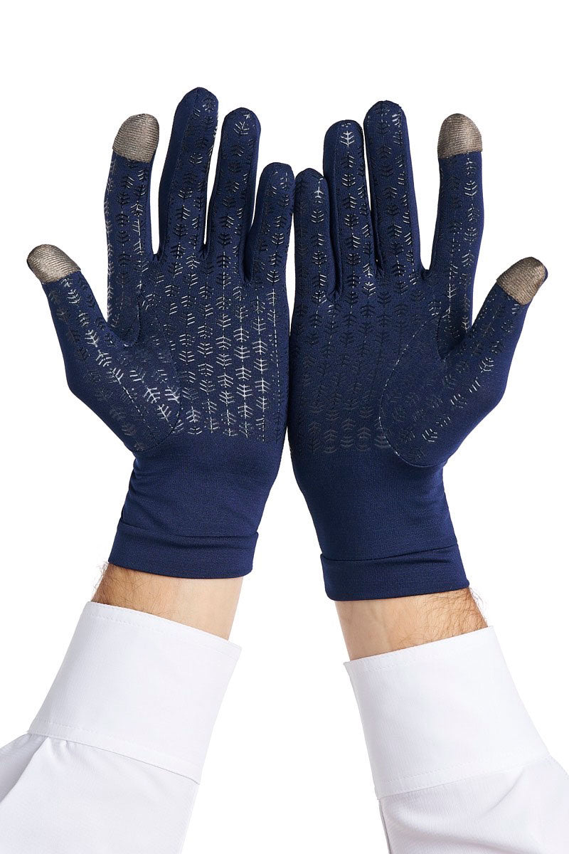 Unisex Gannett Full Finger Gloves | Navy UPF 50+