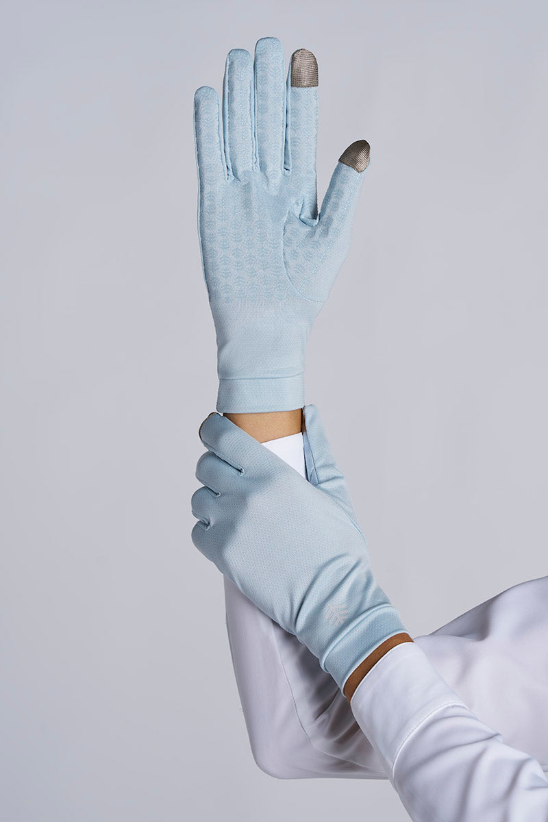Unisex Gannett Full Finger Gloves | Light Blue UPF 50+