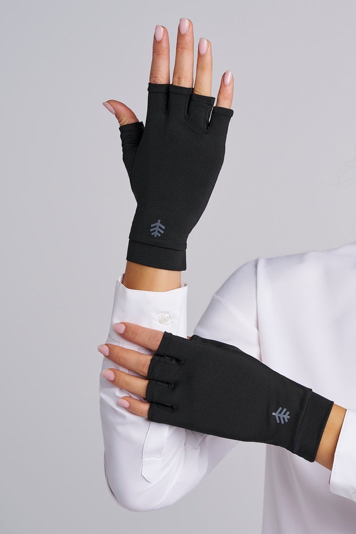 Fingerless UV Sun Gloves | Black