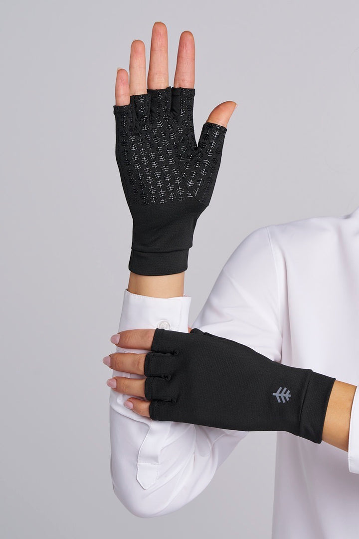 Fingerless UV Sun Gloves | Black